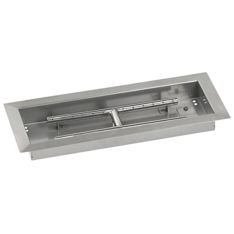 18x22 Rectangular Stainless Steel Drop in Firepit Pan with Spark Ignition Kit H513966