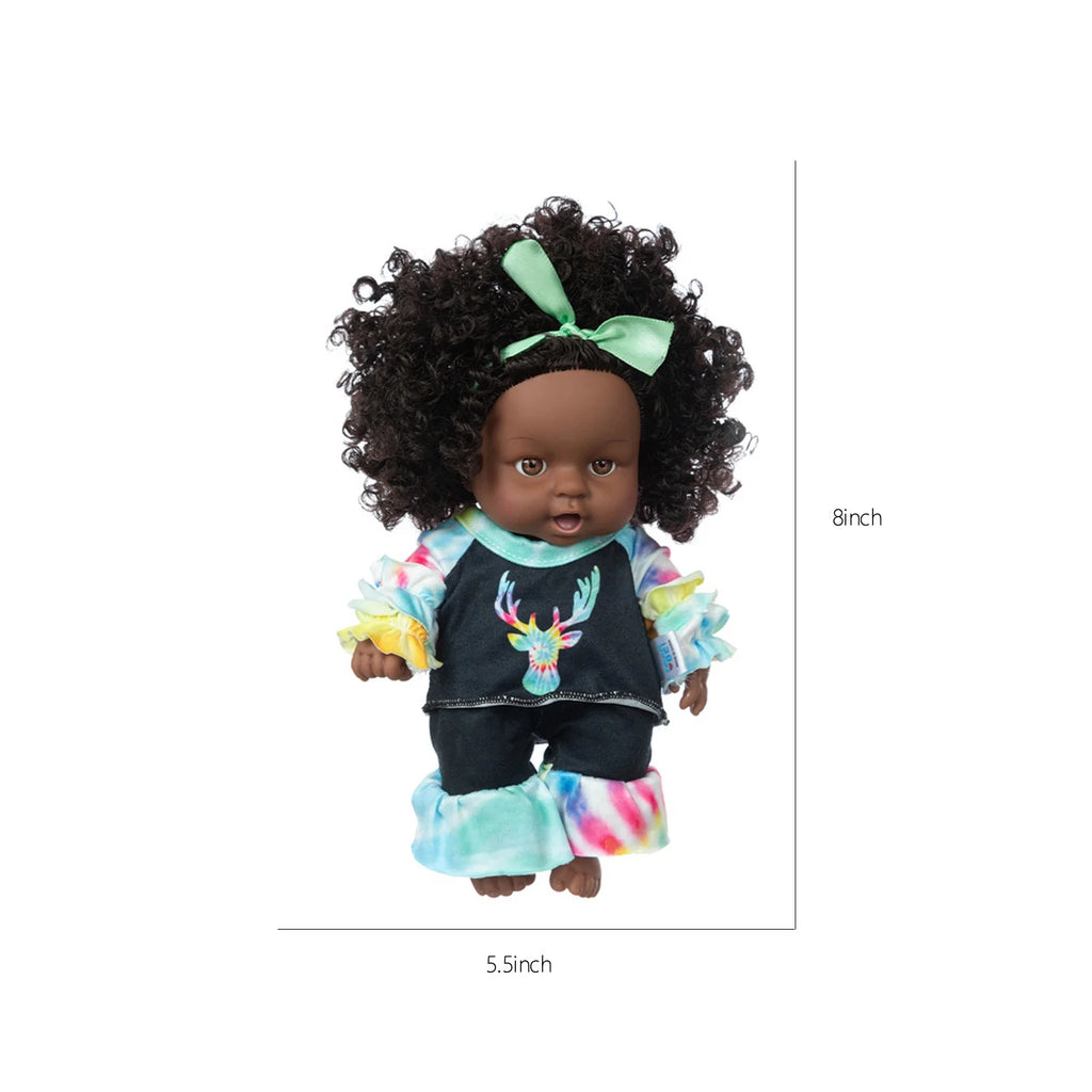 8 Inch Black Baby Dolls With Clothes O33561