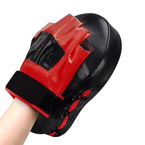 Boxing Curved Focus Punching Mitts Leatherette Training Hand Pads I2495