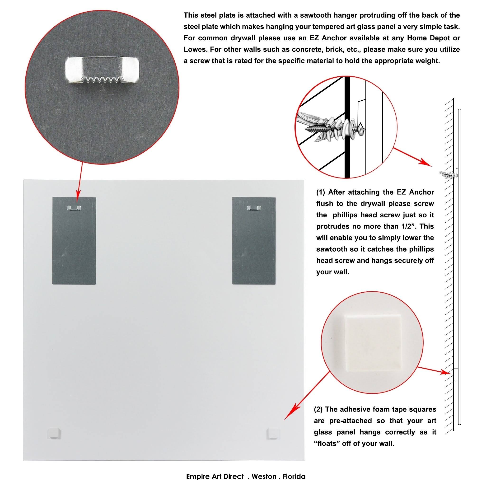 38 x 38 in. Frameless Tempered Glass Panel S884136