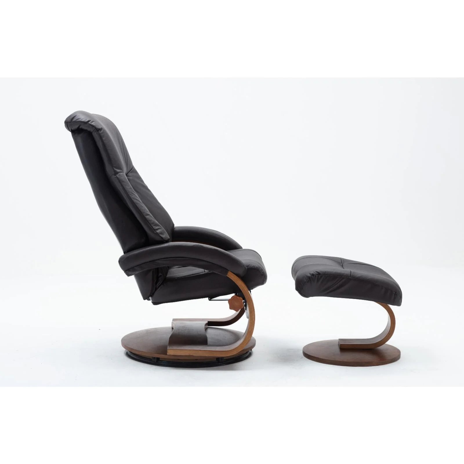Top Grain Leather Recliner and Ottoman Y155167