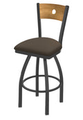 Swivel Counter Stool with Pewter Finish F668