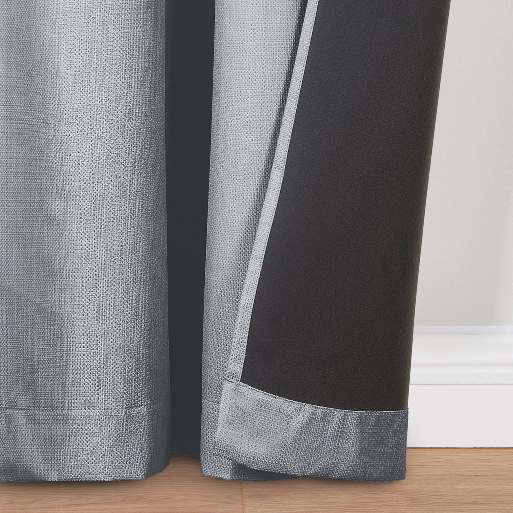 Textured Blackout Curtains 2 Pack Panel Set, Gray, 40"x84" F405