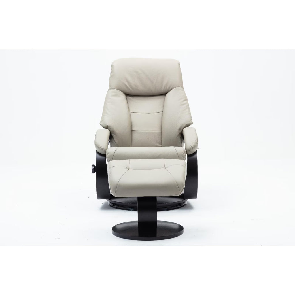Top Grain Leather Recliner and Ottoman Y155167