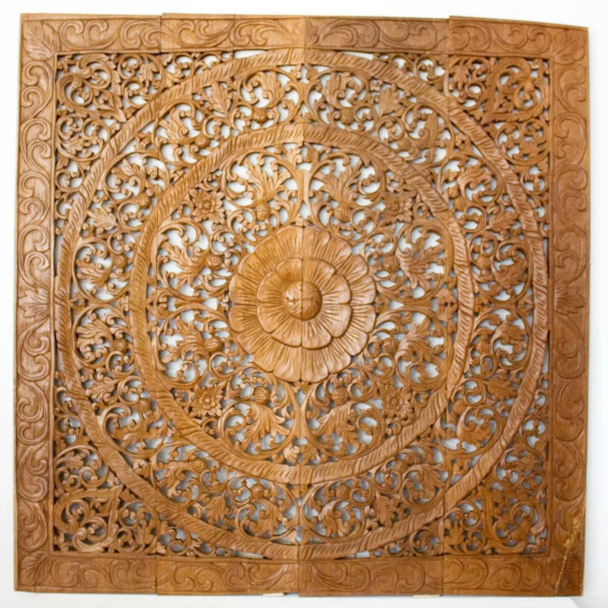 Recycled Teak Brown Stain Wax Panel D5326