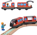 Red Battery Operated Action Locomotive Train Set for Wooden Train Tracks L100419