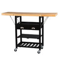 Black Drop Leaf Bar Cart G806818