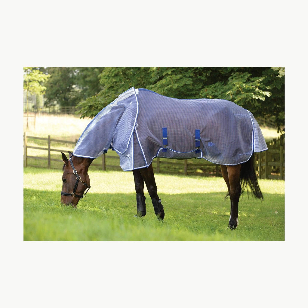 White/Blue Ripshield Detach-A-Neck Fly Sheet B51347