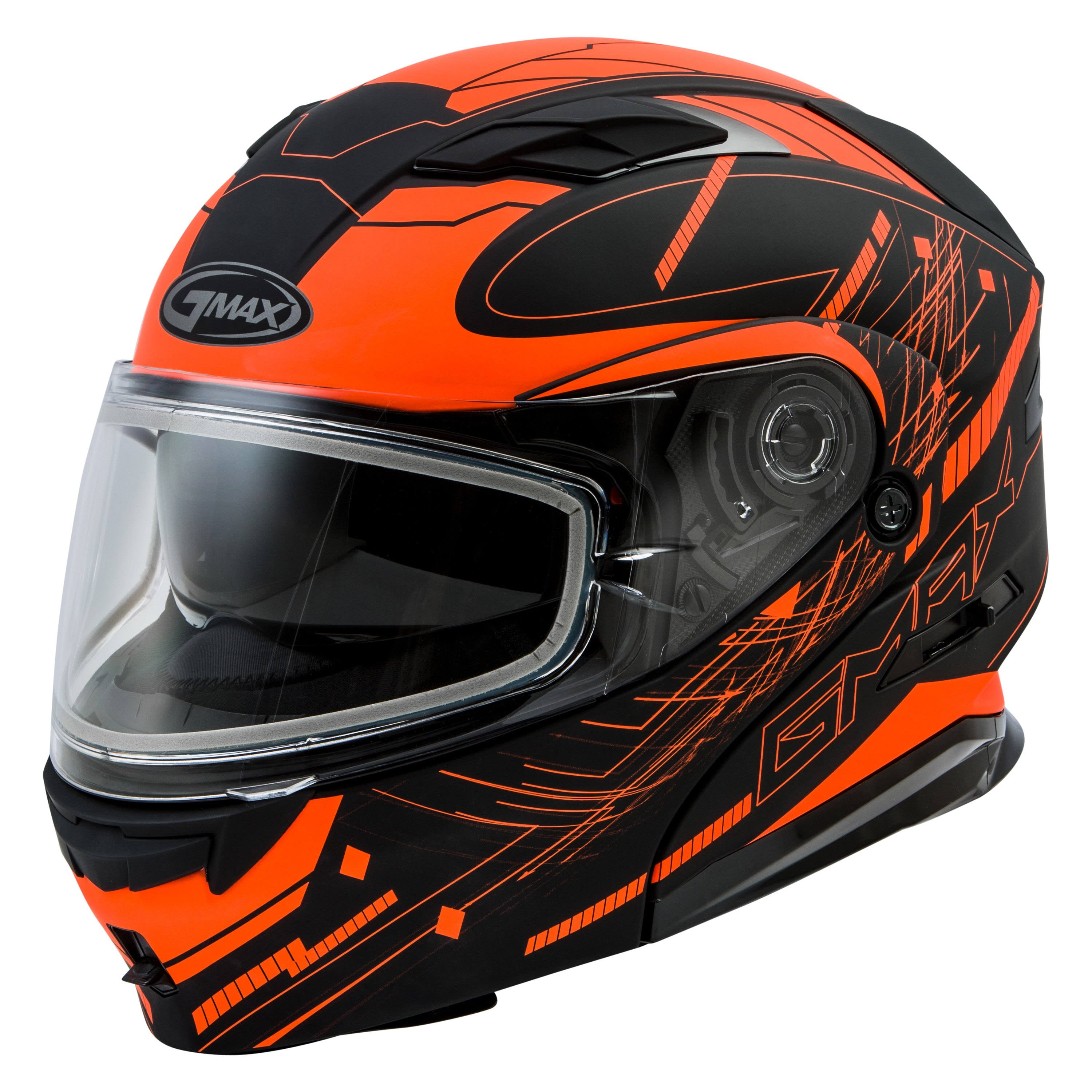 Modular Wired Snow Helmet Black/Neon Orange Medium Z457156