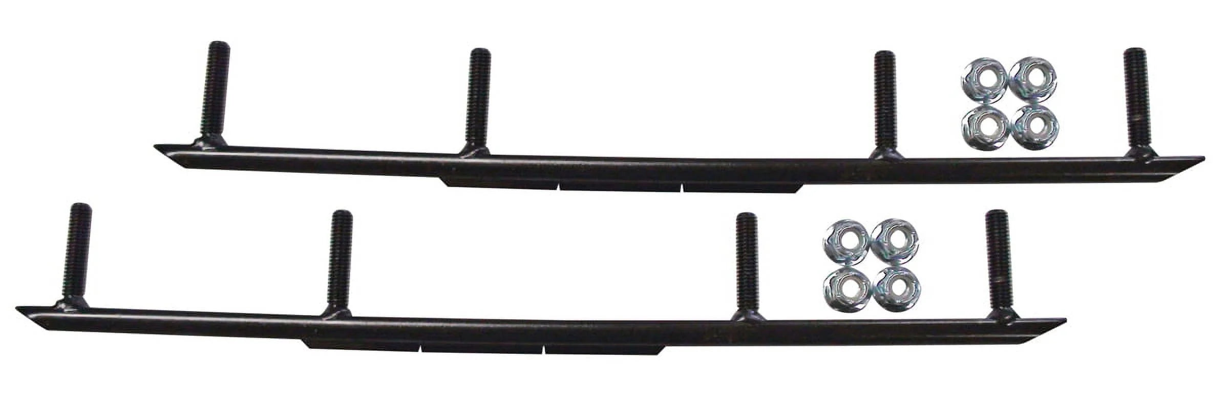 Red XPT Snowmobile Skis with 8" Round Bars Complete Kit K5279