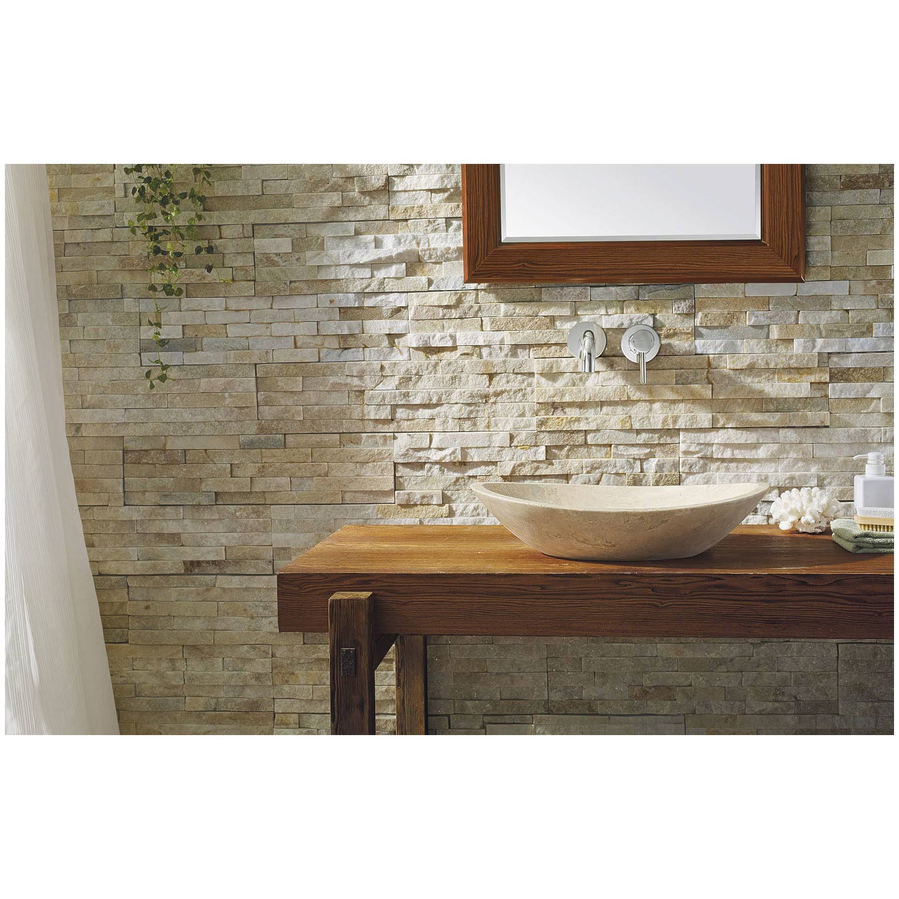 Beige Travertine Marble Bathroom Vessel Sink A99428
