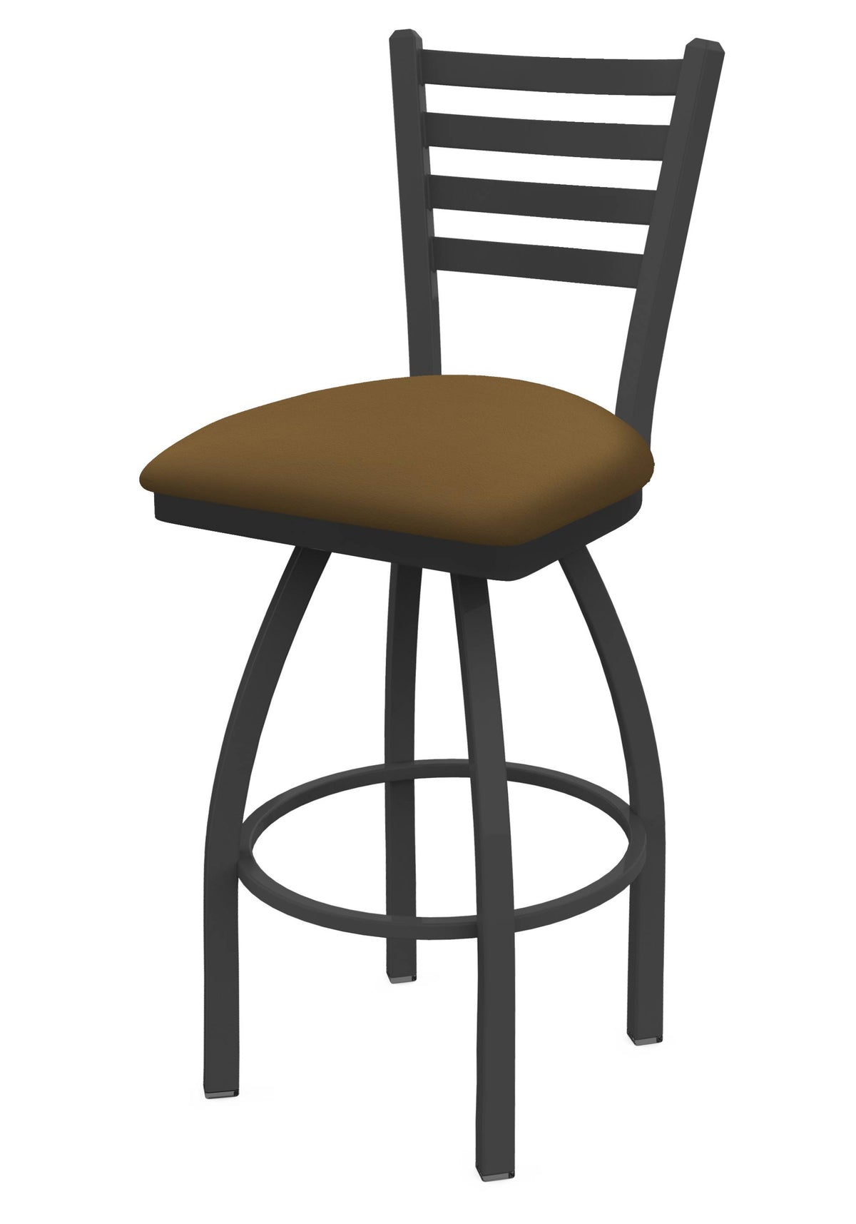 36x22 Swivel Bar Stool with Pewter Finish and Saddle Seat G115085