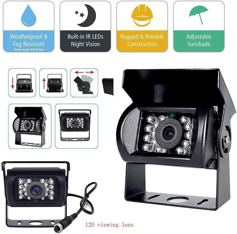 IP66 Waterproof 7 Inch Monitor Dual Camera Backup Camera Kit B9744