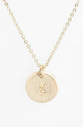 14K Gold Fill Initial Mini Circle Necklace R167846