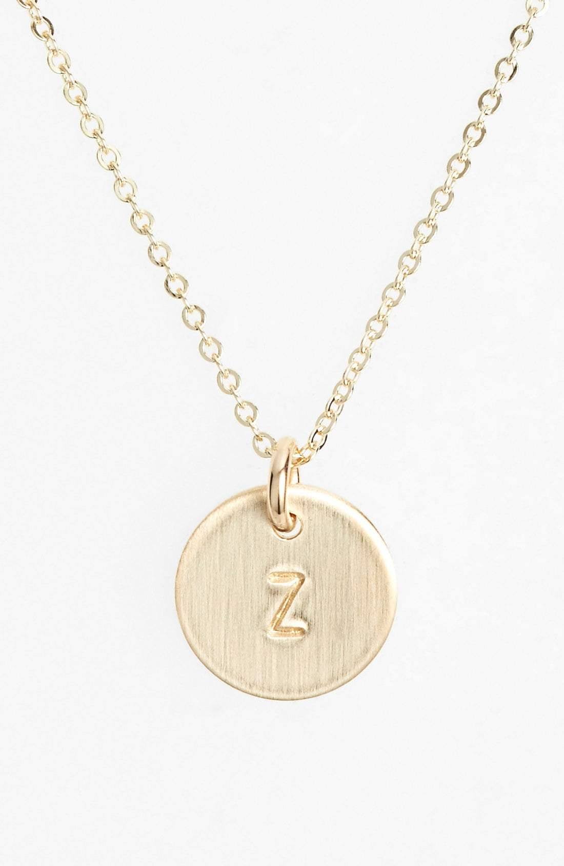 14K Gold Fill Initial Mini Circle Necklace R167846