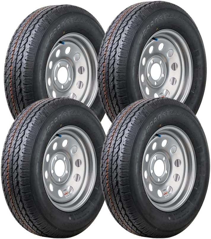 4 Tire Mounted Trailer Wheel ST205/75R15 B13404