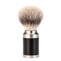 Stainless Steel Black Silvertip Fiber Shaving Brush B7453
