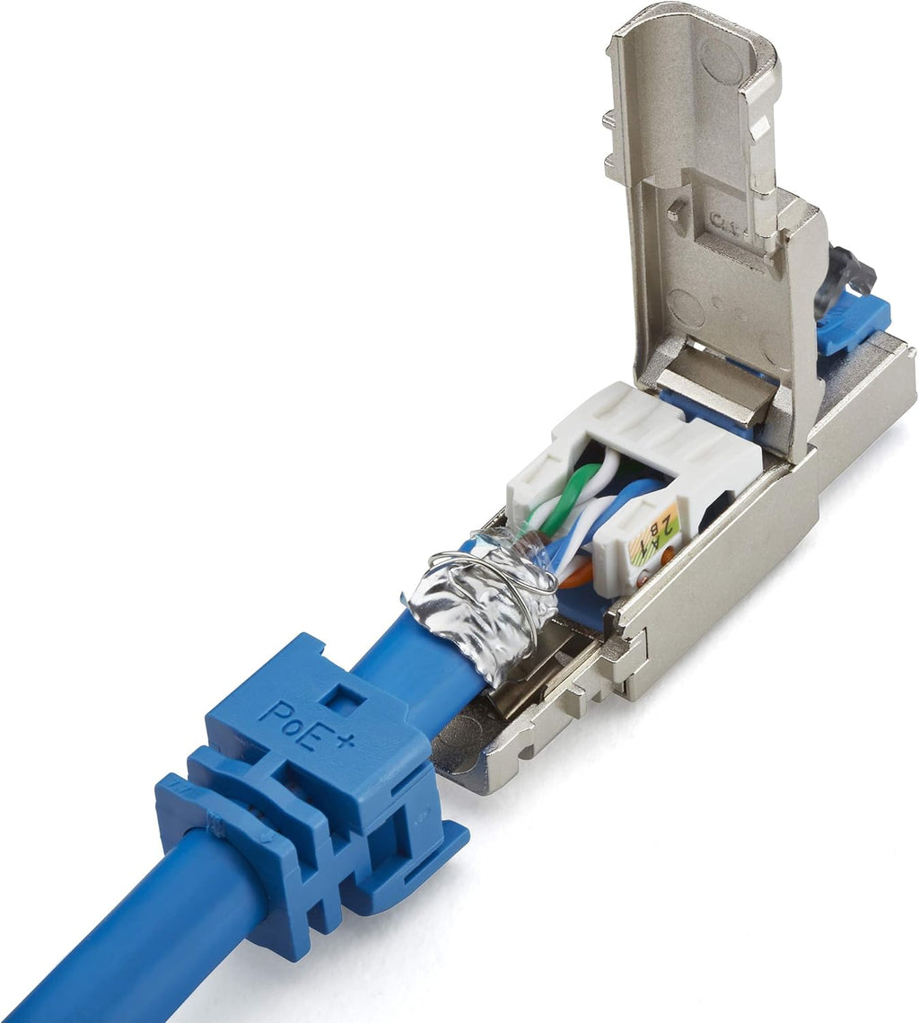 Cat6A Shielded Modular RJ45 Male Plug, 6 Pack Z614