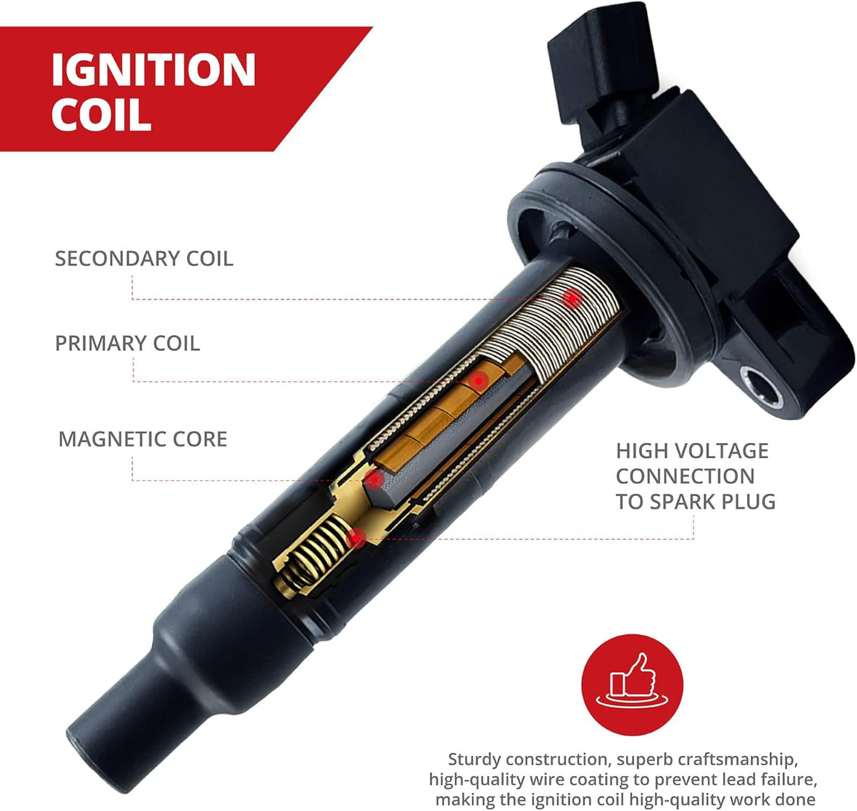 Set of 4 Ignition Coil for Toyota Camry Corolla Highlander Matrix RAV4 Solara 2.4L L4 A328616
