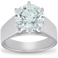 3Ct Diamond Solitaire Engagement Ring 14k White Gold U44061