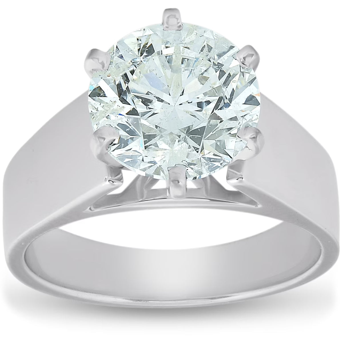 3Ct Diamond Solitaire Engagement Ring 14k White Gold U44061