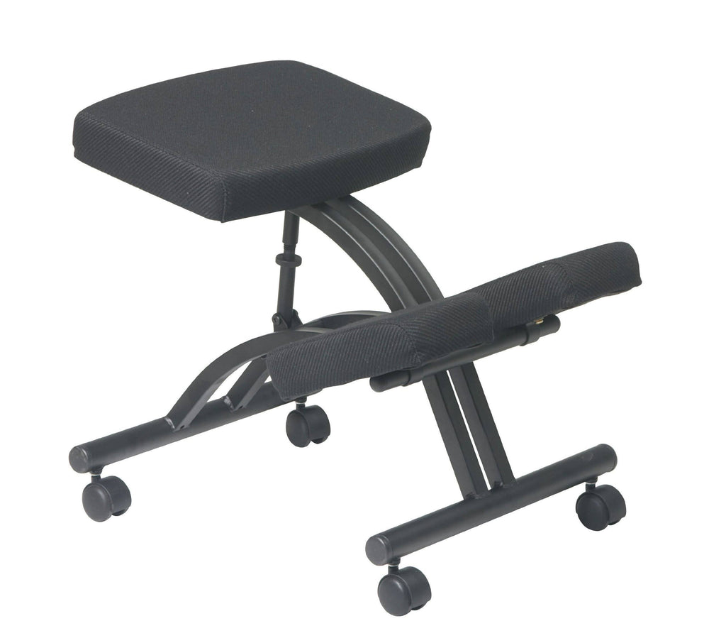 Black Memory Foam Knee Chair with Casters R782655