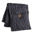 Charcoal Wool Pocket Scarf G33645