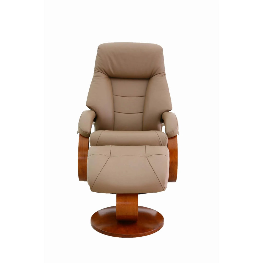 Top Grain Leather Recliner and Ottoman Y155167