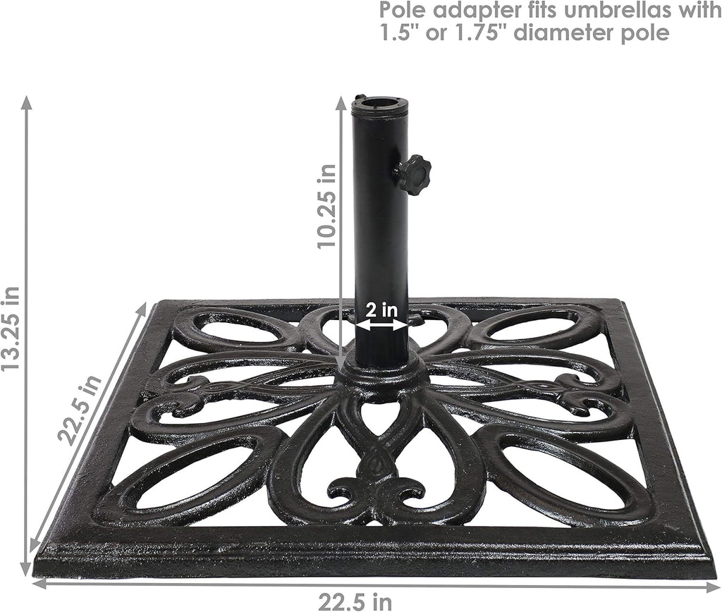 22-Inch Square Cast Iron Umbrella Base N877878