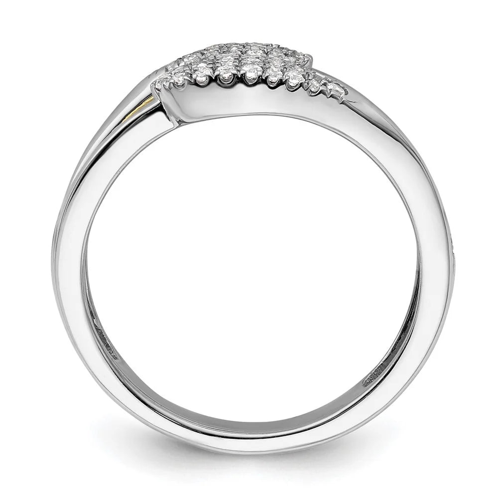 14k White Gold with Yellow Plated Lab Grown Diamond Ring M3944