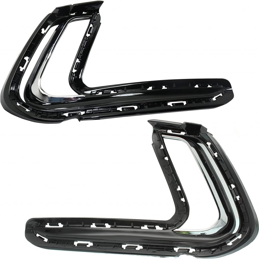 Chrome Front Bumper Trim Pair with Daytime Running Light I69764