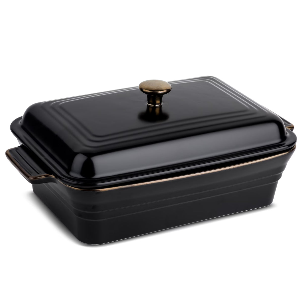 Onyx Stoneware Covered Baking Dish J8530