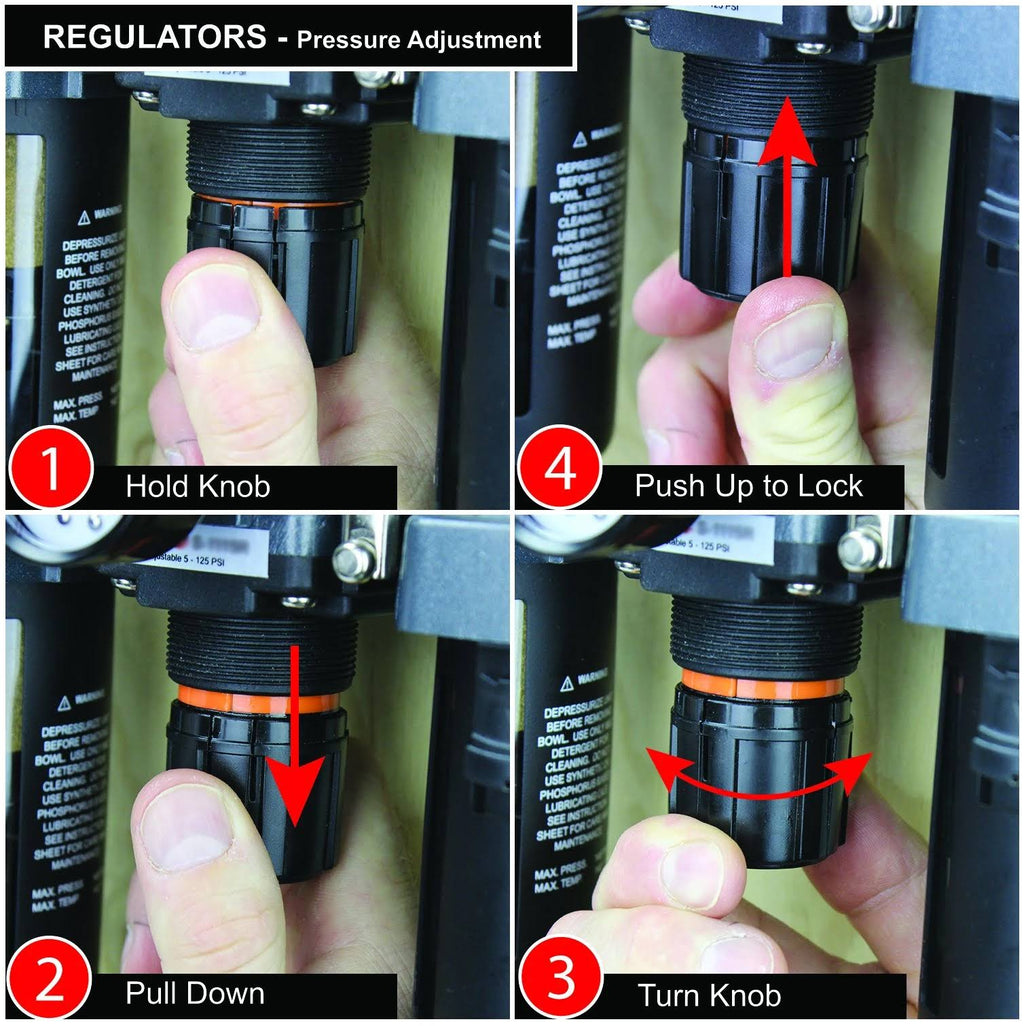 1/4 in. NPT Polycarbonate FRL Air Filter Regulator and Lubricator System J5424