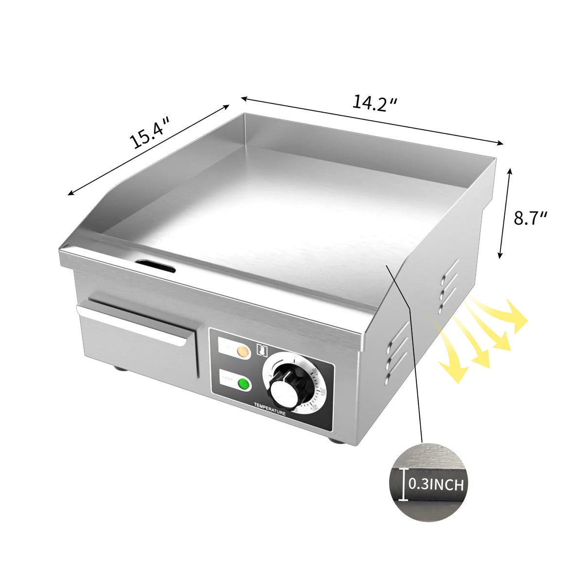 Cast Iron Electric Griddle X339