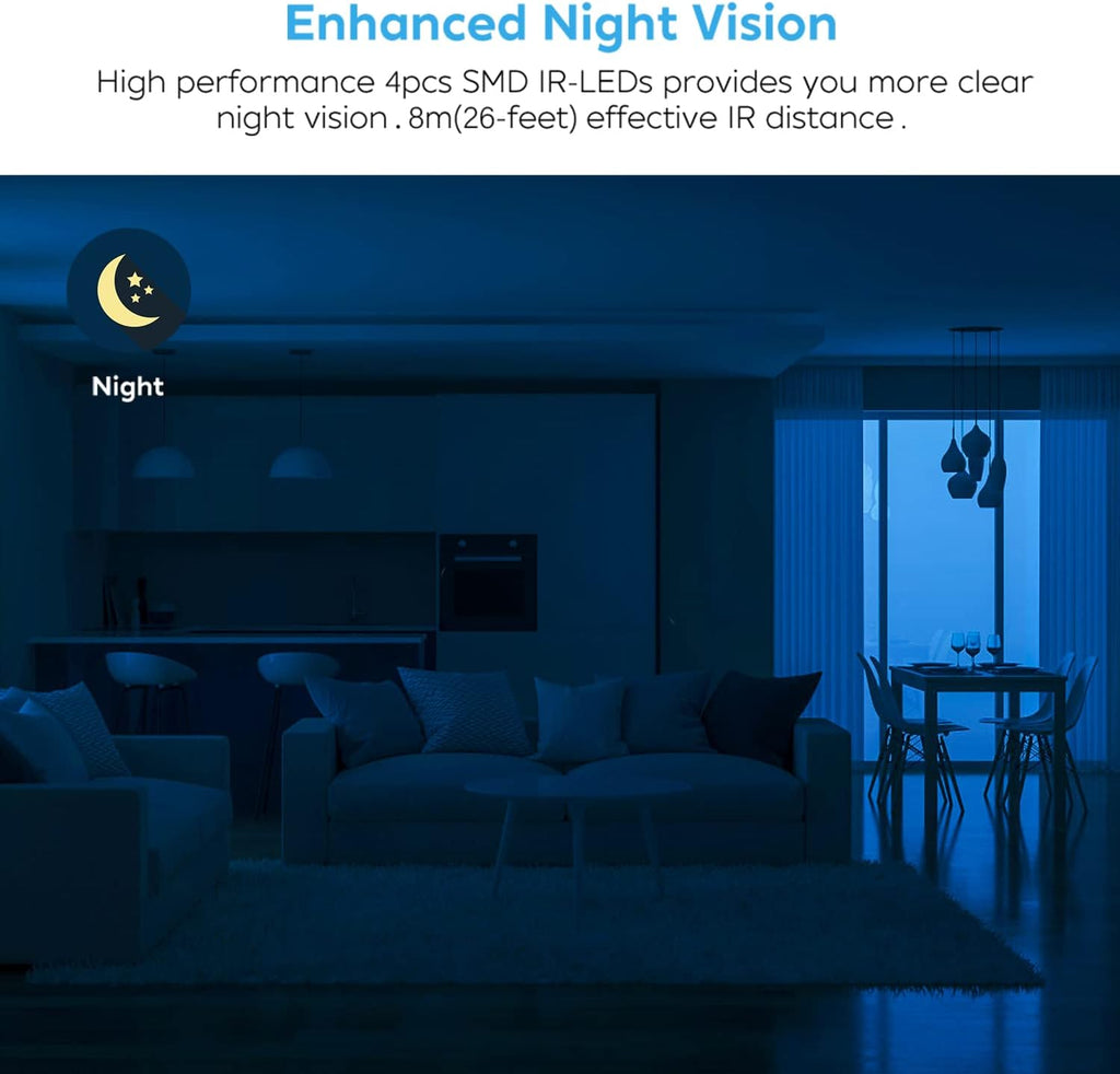 5MP Pan/Tilt Smart Security Camera, 2-Way Audio, Pack of 2 X6332
