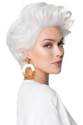Silver Grey Tapered Curls Wig K510505