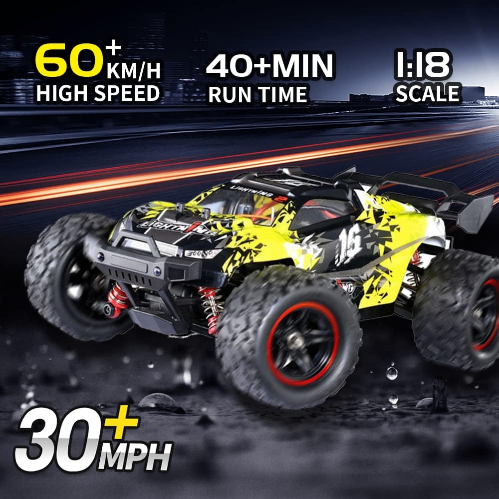 1/18 RC Car 4WD Brushless Offroad Truck with Two Rechargeable Batteries I240
