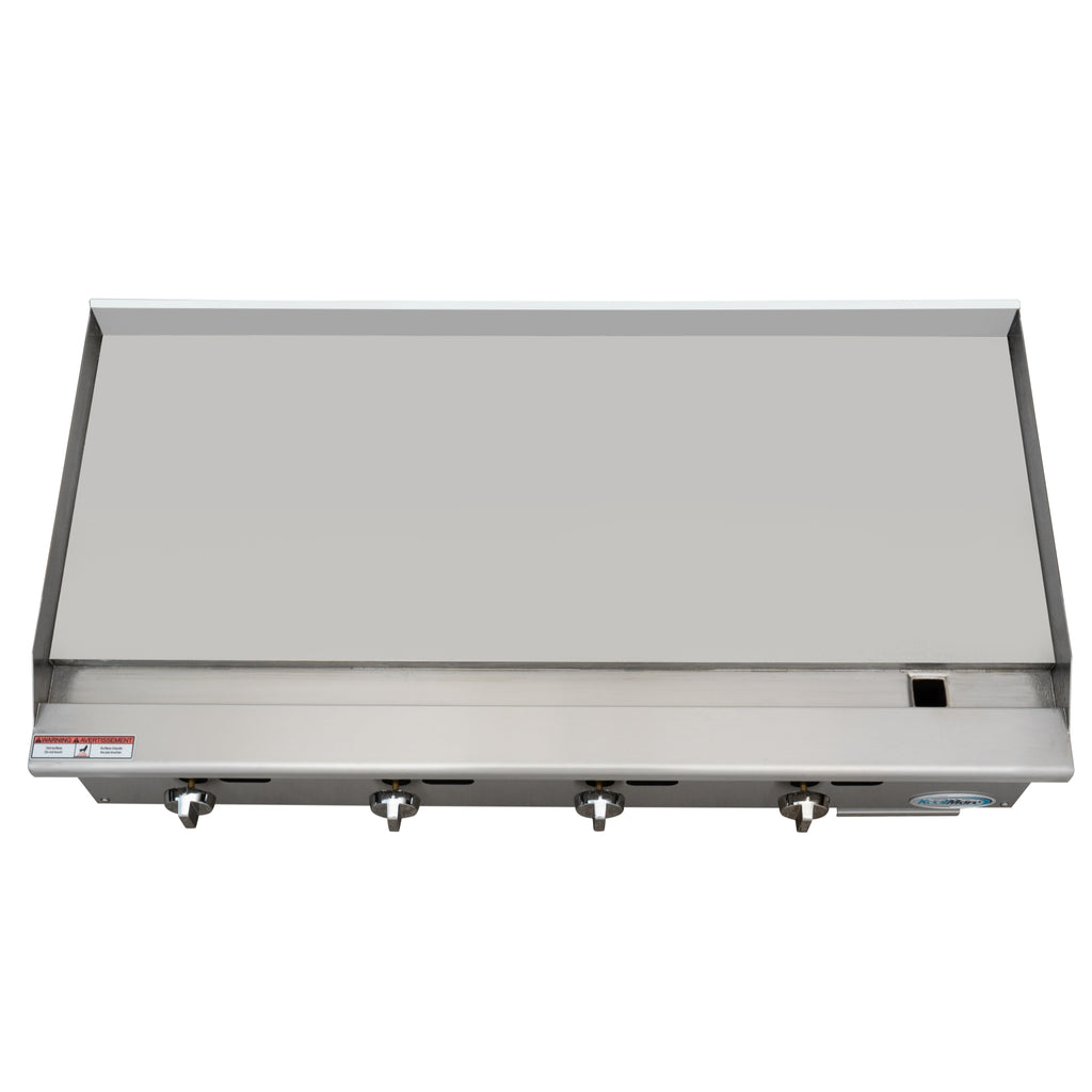 48 in. Natural Gas 4-Burner Griddle with 120,000 BTUs in Stainless-Steel S227