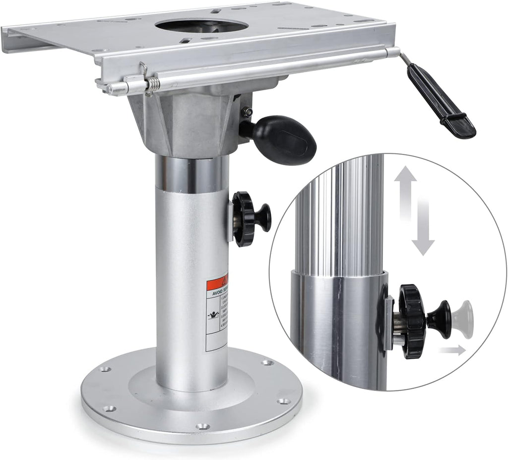 Adjustable Aluminum Marine Boat Seat Pedestal with Slide H44324