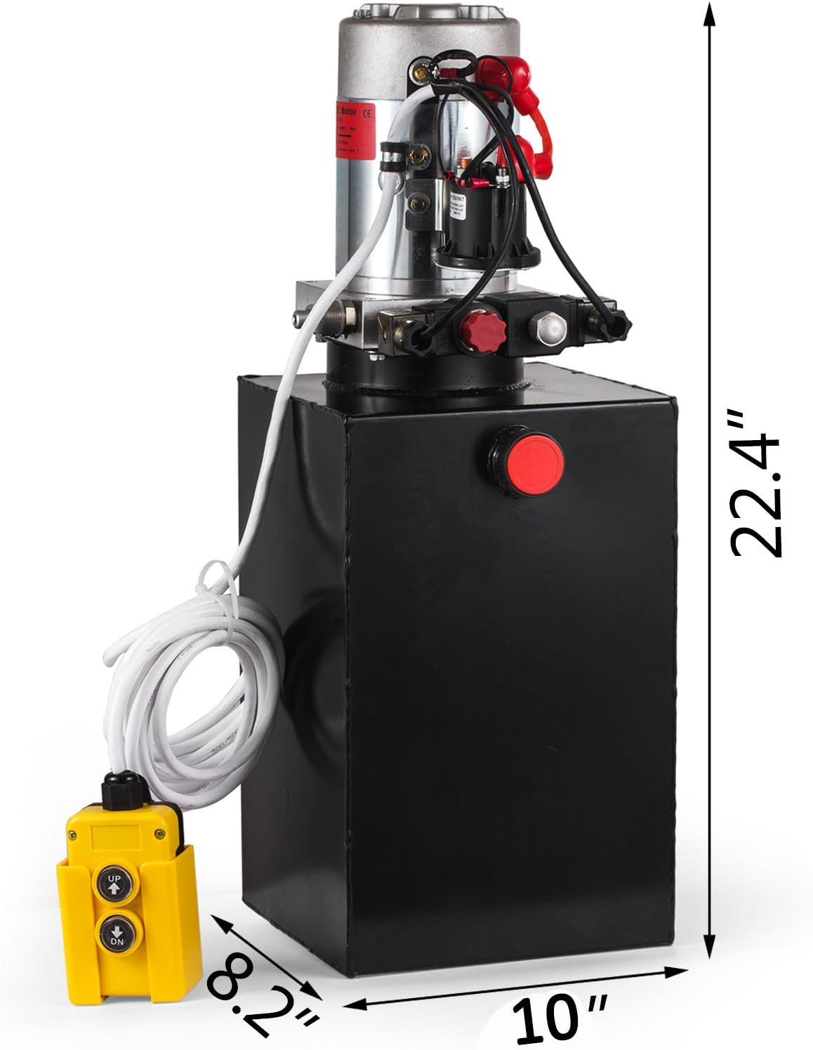 Hydraulic Pump 12V Double Acting Power Unit 15 Quart Metal Reservoir 3200 PSI T72824