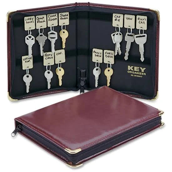 Burgundy Zippered Key Case 48 Key I5054