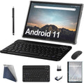 10 inch 4G Tablet with Dual Sim Card Slot, 4GB+64GB+256 Expandable Storage, Keyboard Wireless Mouse Stylus (Black) I637980