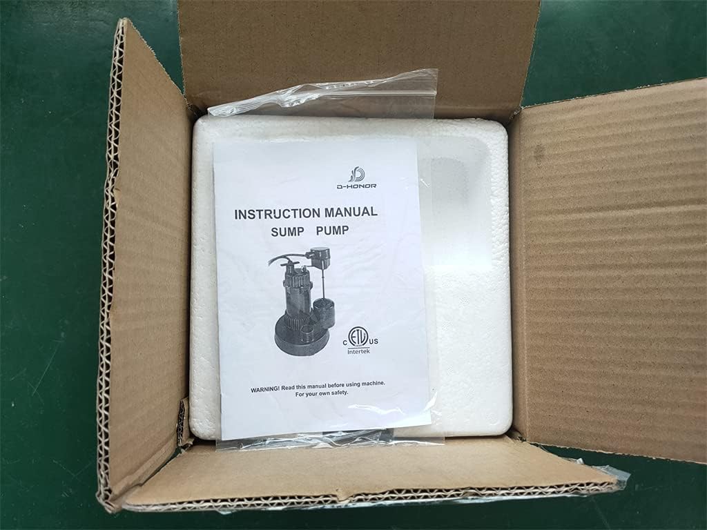 Submersible Cast Aluminum Sump Pump 1/2 HP 3700 GPH D892