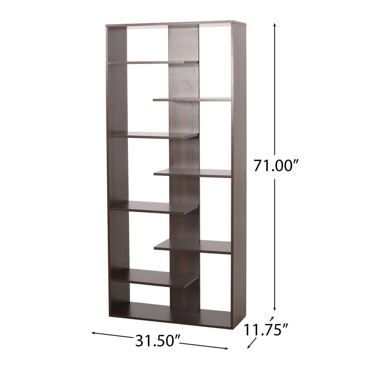Dark Walnut High Shelf Bookcase M3983
