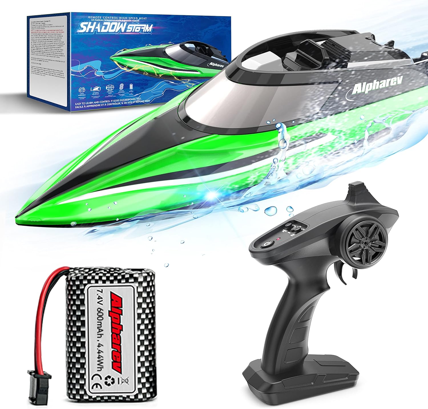 RC Boat with Case, 20+ MPH Remote Control Boat G503780