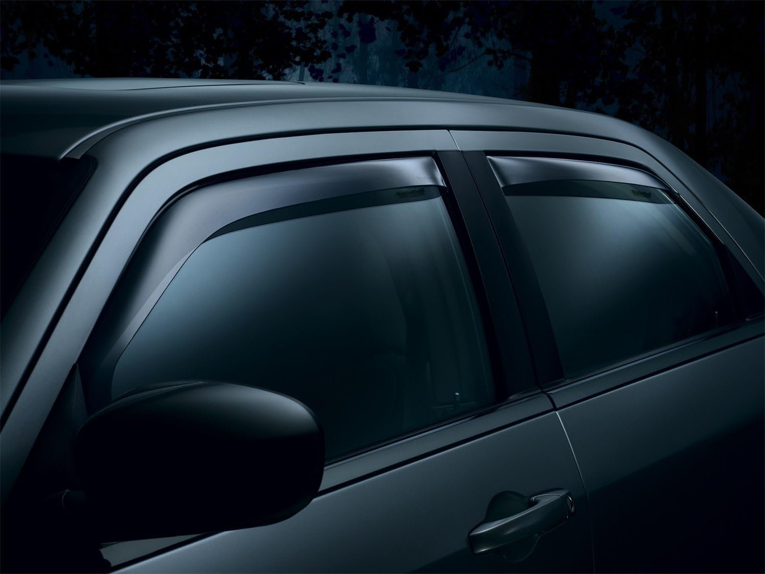 Dark Smoke Front & Rear Side Window Deflectors L89211