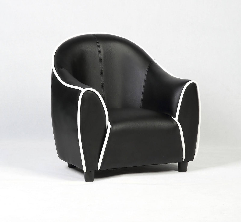 Black Kids Sofa Armrest Chair Couch O4423
