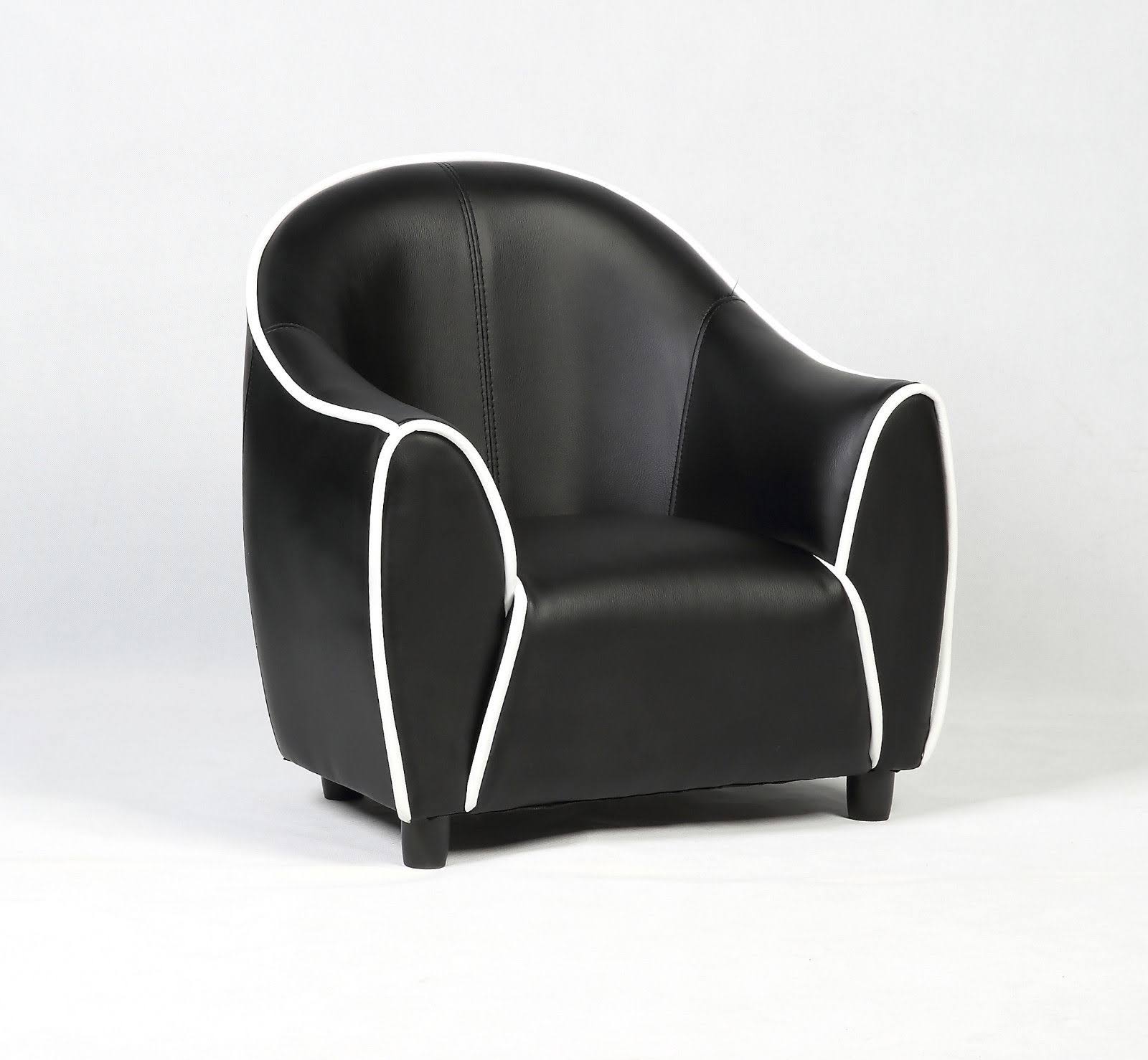 Black Kids Sofa Armrest Chair Couch O4423