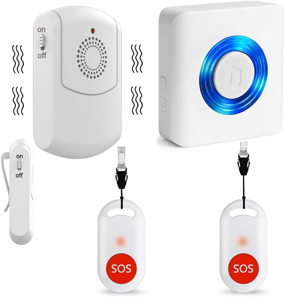 Wireless Motion Sensor Alert Room Bed Alarm with 3 Receivers and 2 Sensors G231816
