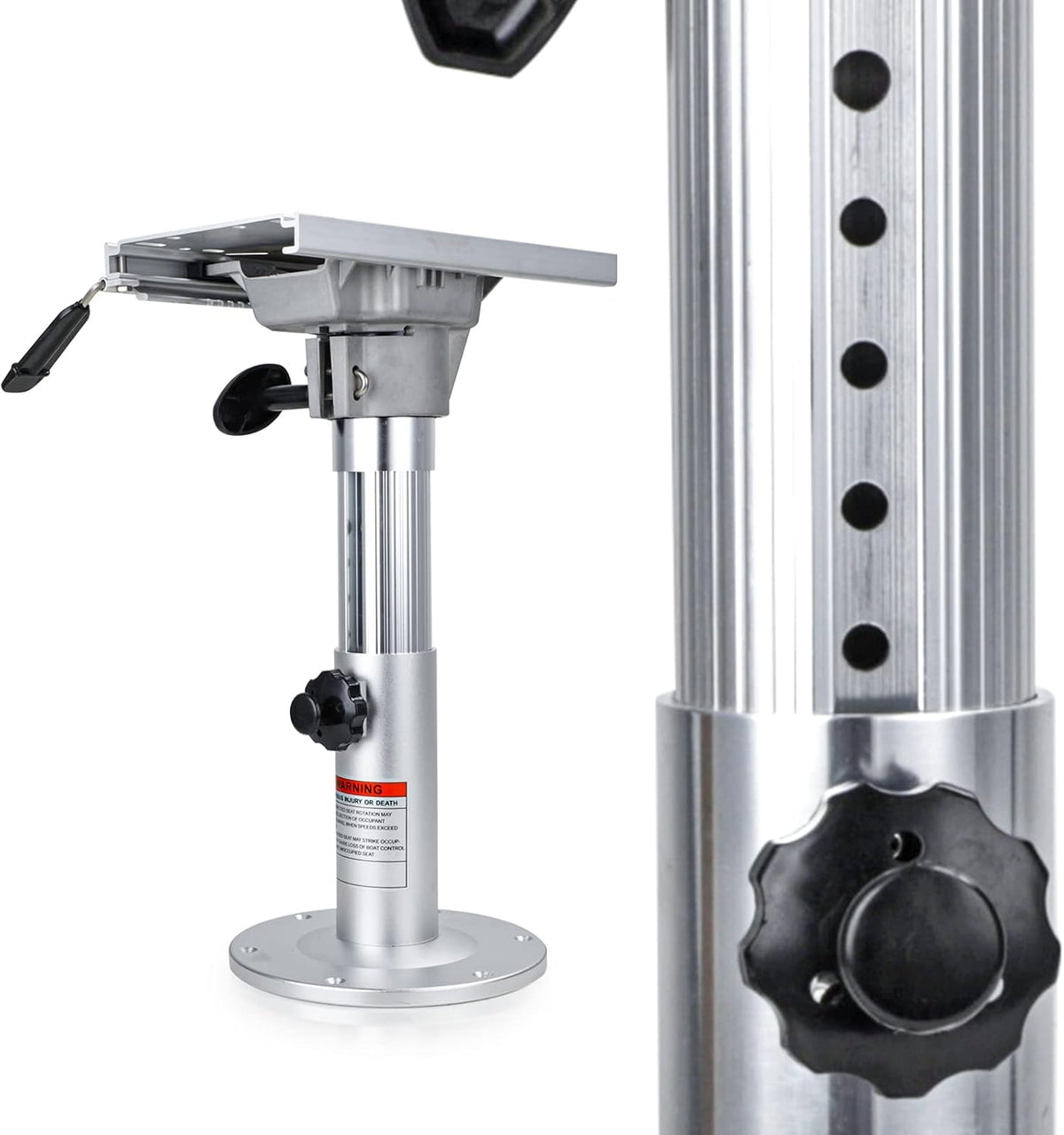 Adjustable Aluminum Marine Boat Seat Pedestal with Slide H44324